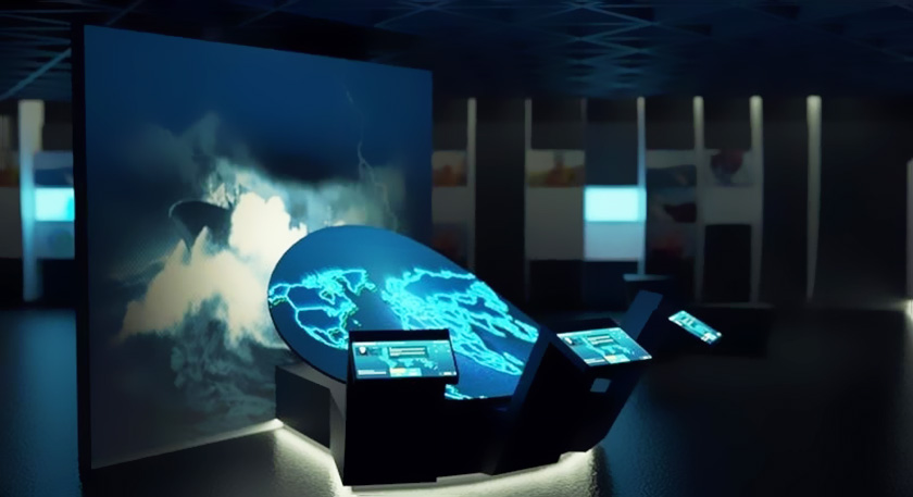 气象科普馆中的VR虚拟互动装置